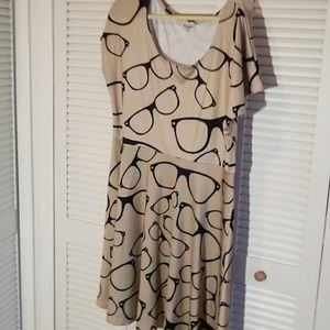 Glasses print dress